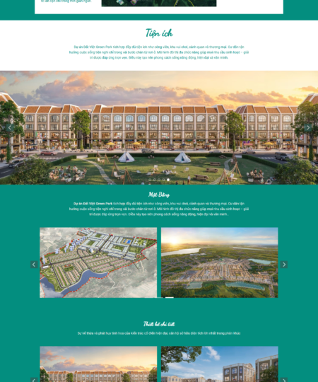Mẫu Landingpage BĐS - datvietgreenparks.com